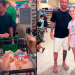 Captan a Messi en supermercado de Florida con su familia