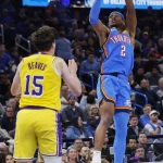 Continúa la semana de altibajos de Lakers; pierden ante el Thunder