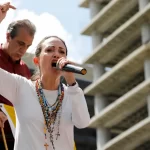 Hija de María Corina Machado habló en la protesta de venezolanos en NY