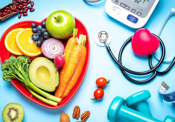 Healthy eating, exercising, weight and blood pressure control