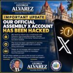 Hackean cuenta oficial en X del asambleísta George Alvarez